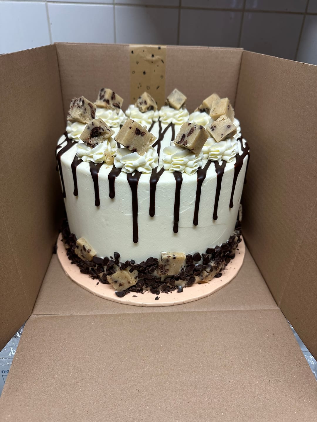 Customer photo review of Cookie Dough Cake