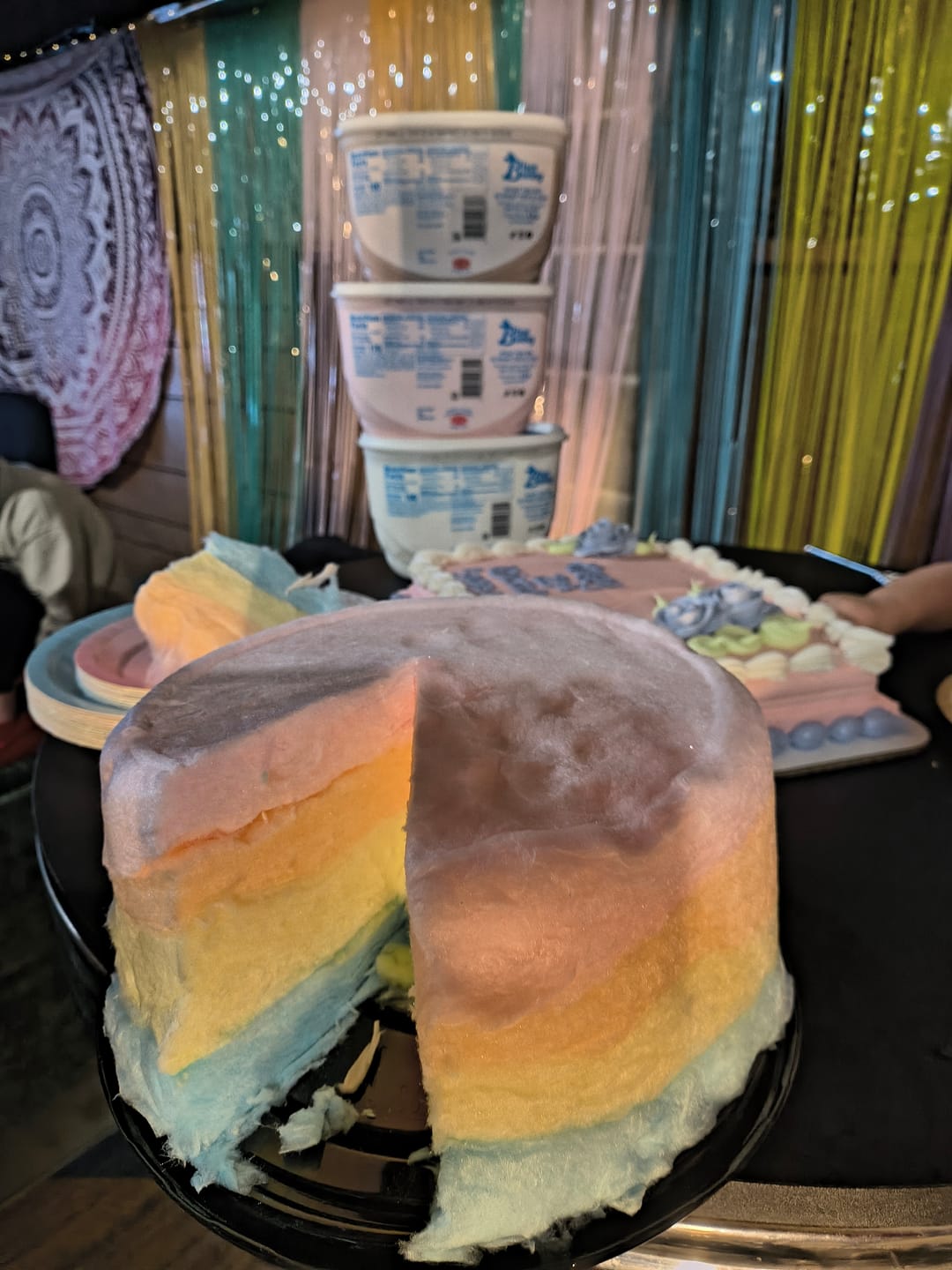 Customer photo review of Rainbow Cloud Cake