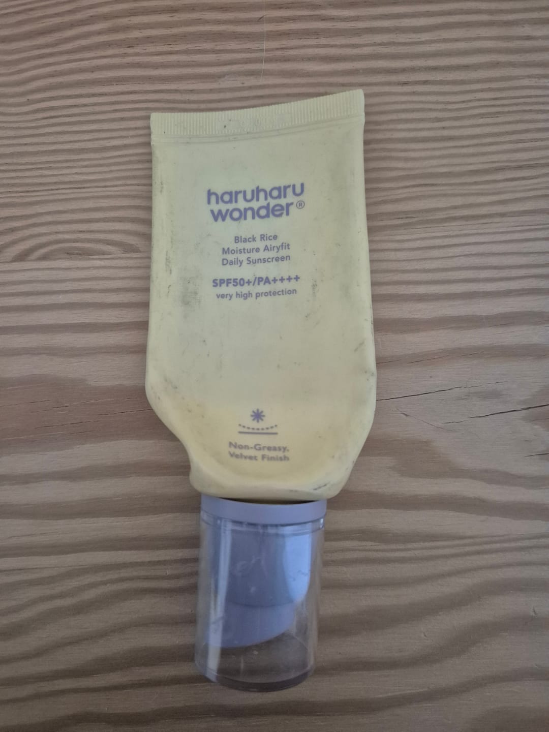 Customer photo review of Saules aizsargkrēms Haruharu Wonder Black Rice Moisture Airyfit Daily Sunscreen