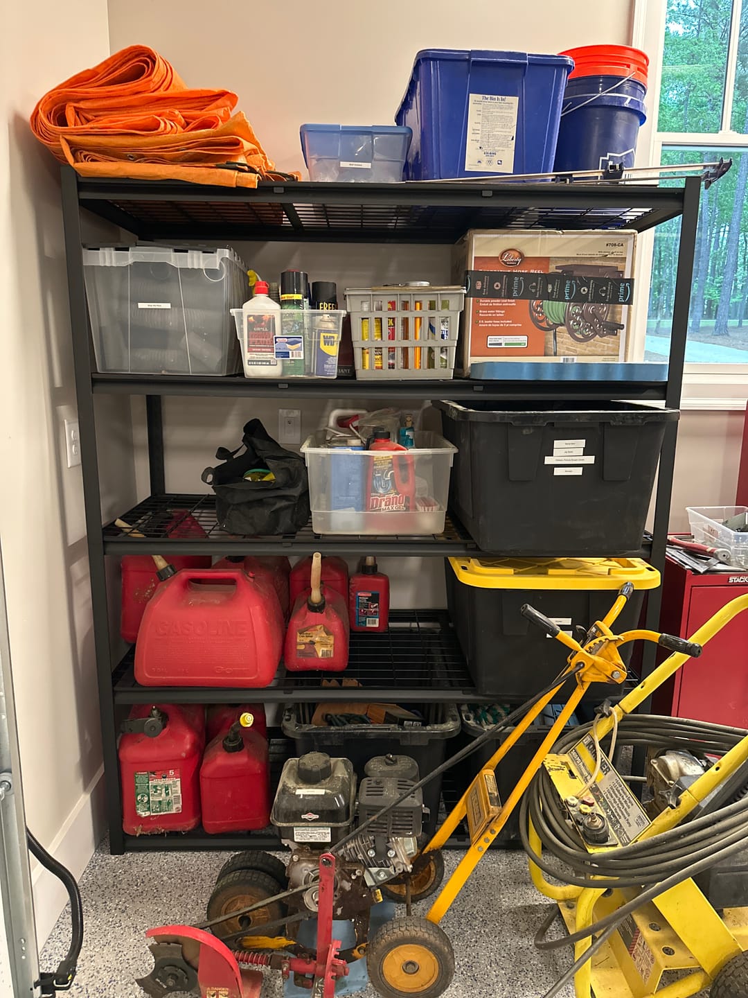 Customer photo review of REIBII 60" W Heavy Duty Metal Shelving Unit, Adjustable Shelves for Storage, Rust-Proof Shelving for Garage, Industrial, Warehouse, Basement & Workshop