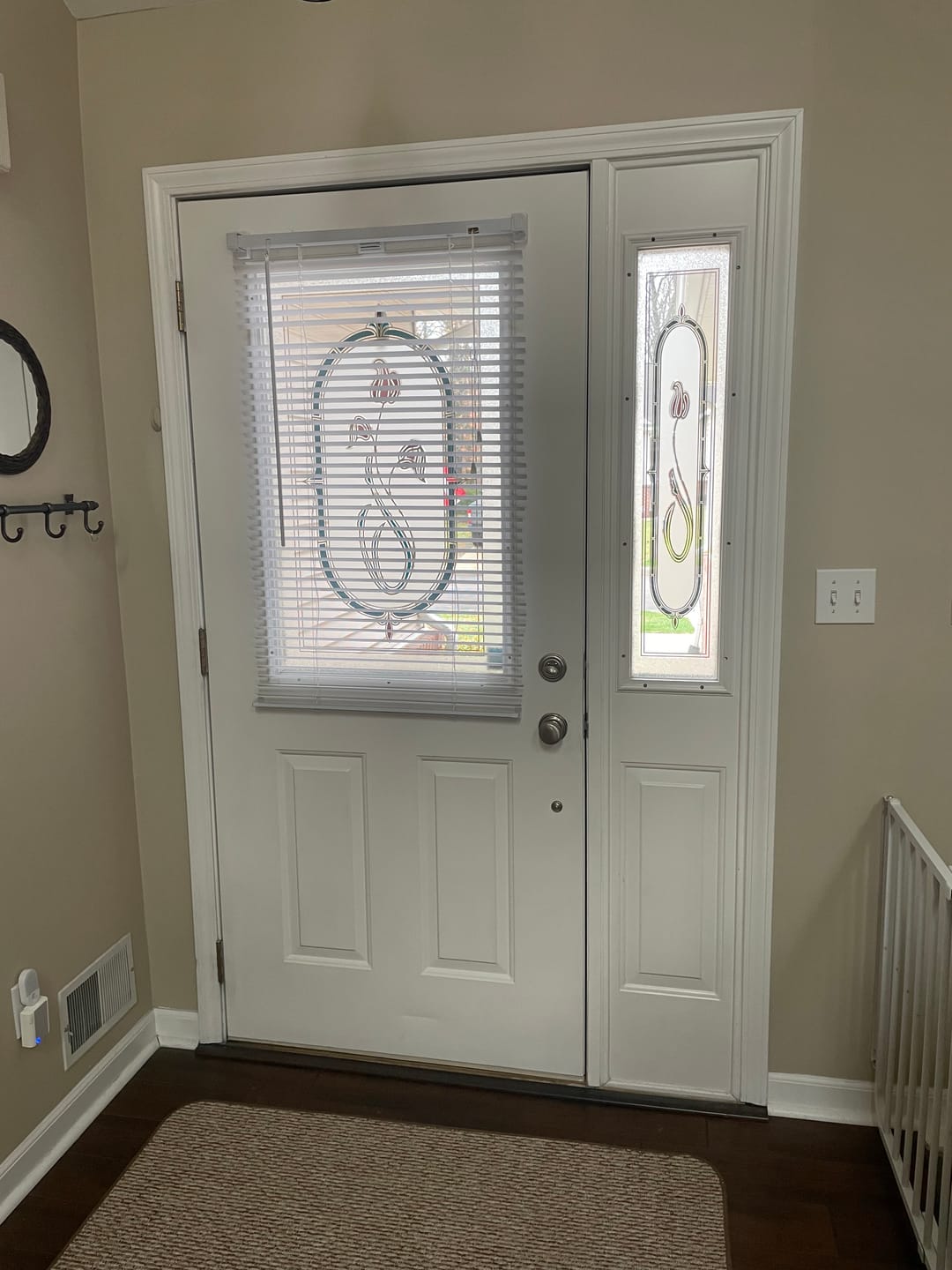 Customer photo review of Raise & Lower Blinds Glass and Frame Kit (Half Lite)