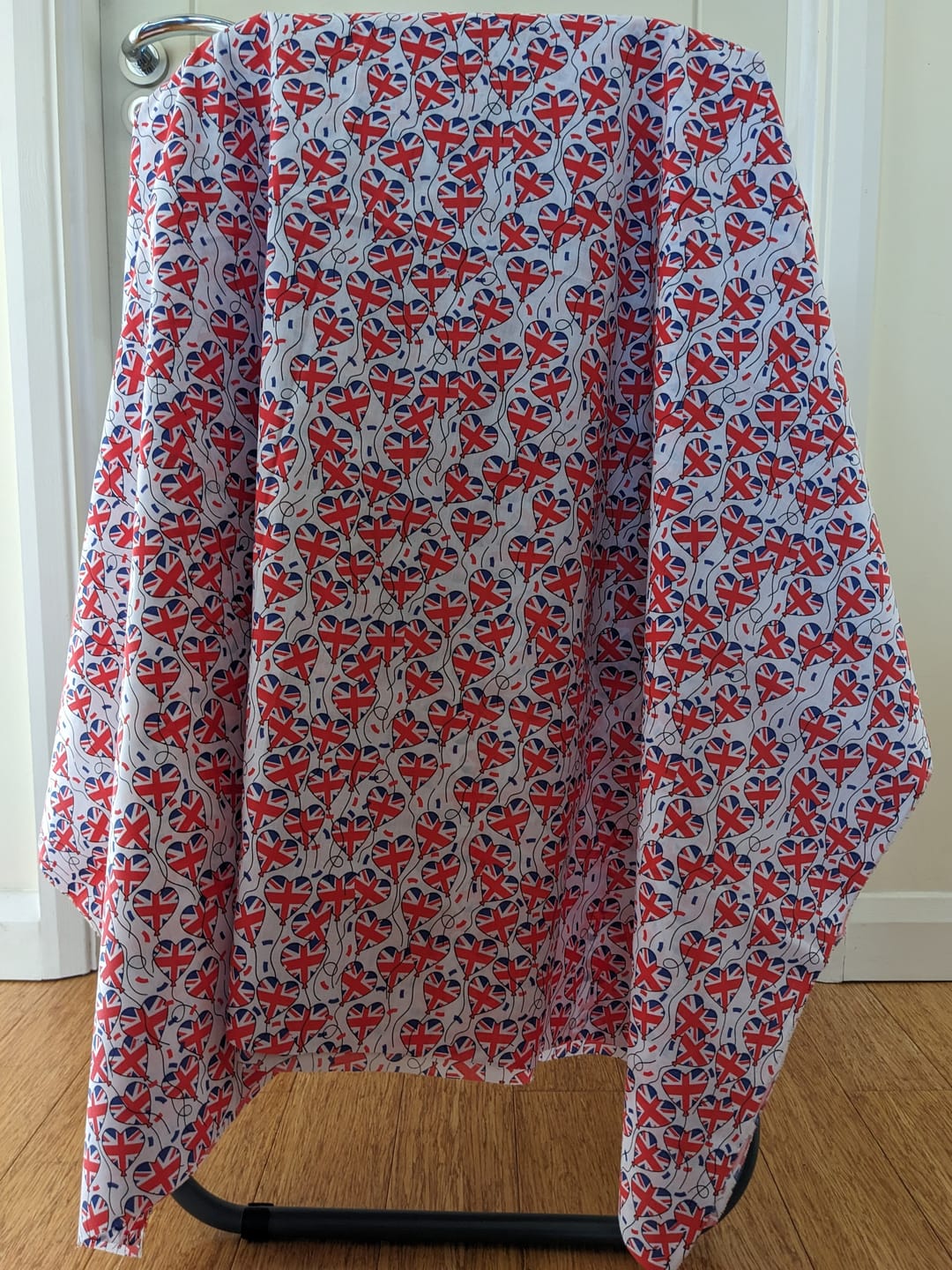 Customer photo review of Union Jack Balloons Polycotton Fabric