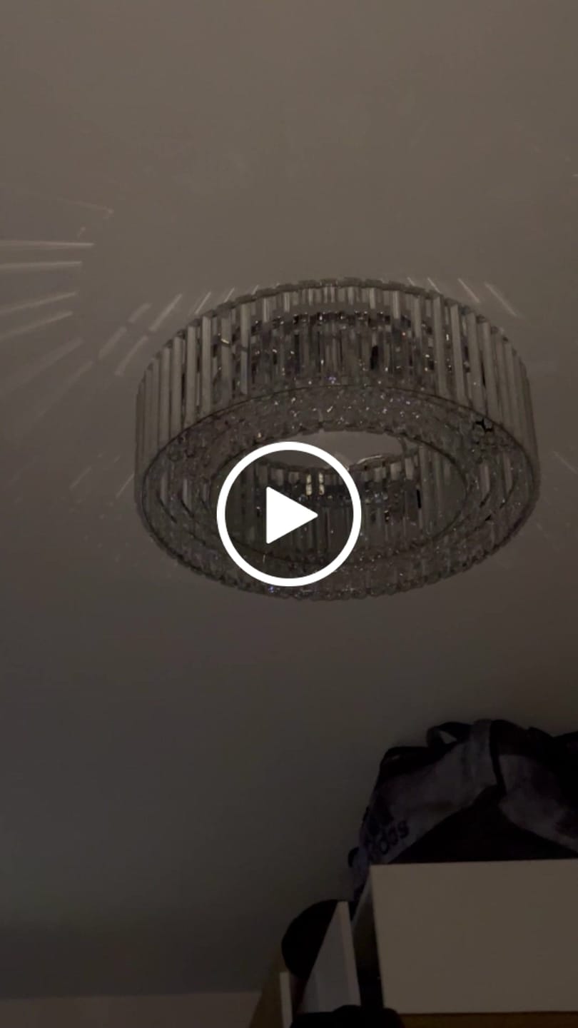 Customer video review of Modern Round Crystal Chandelier