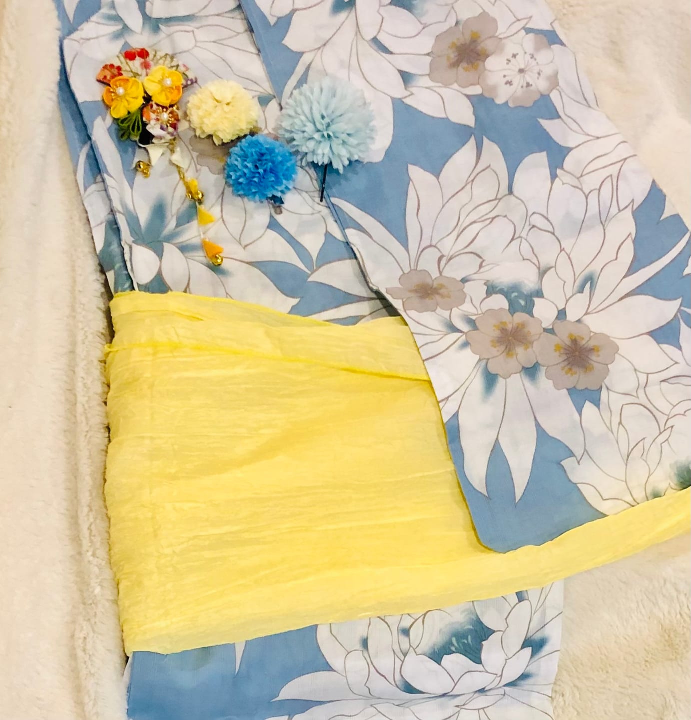 Customer photo review of Heko Obi Belt - Pastel Yellow Extra Thick