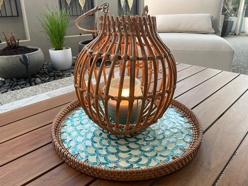 Customer photo review of Bloom Large Rattan Tray