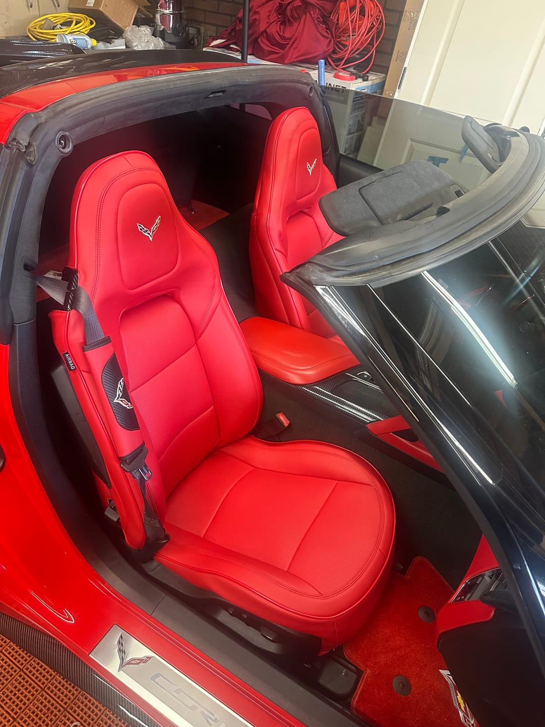 Customer photo review of Corvette C7 Custom Leather Seat Covers
