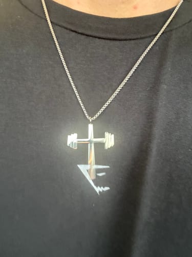 Customer photo review of Cross Pendant Necklace