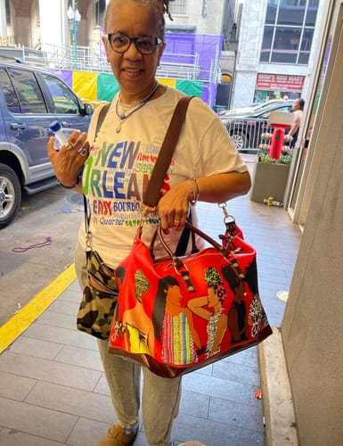 Customer photo review of Harlem Beach Towel