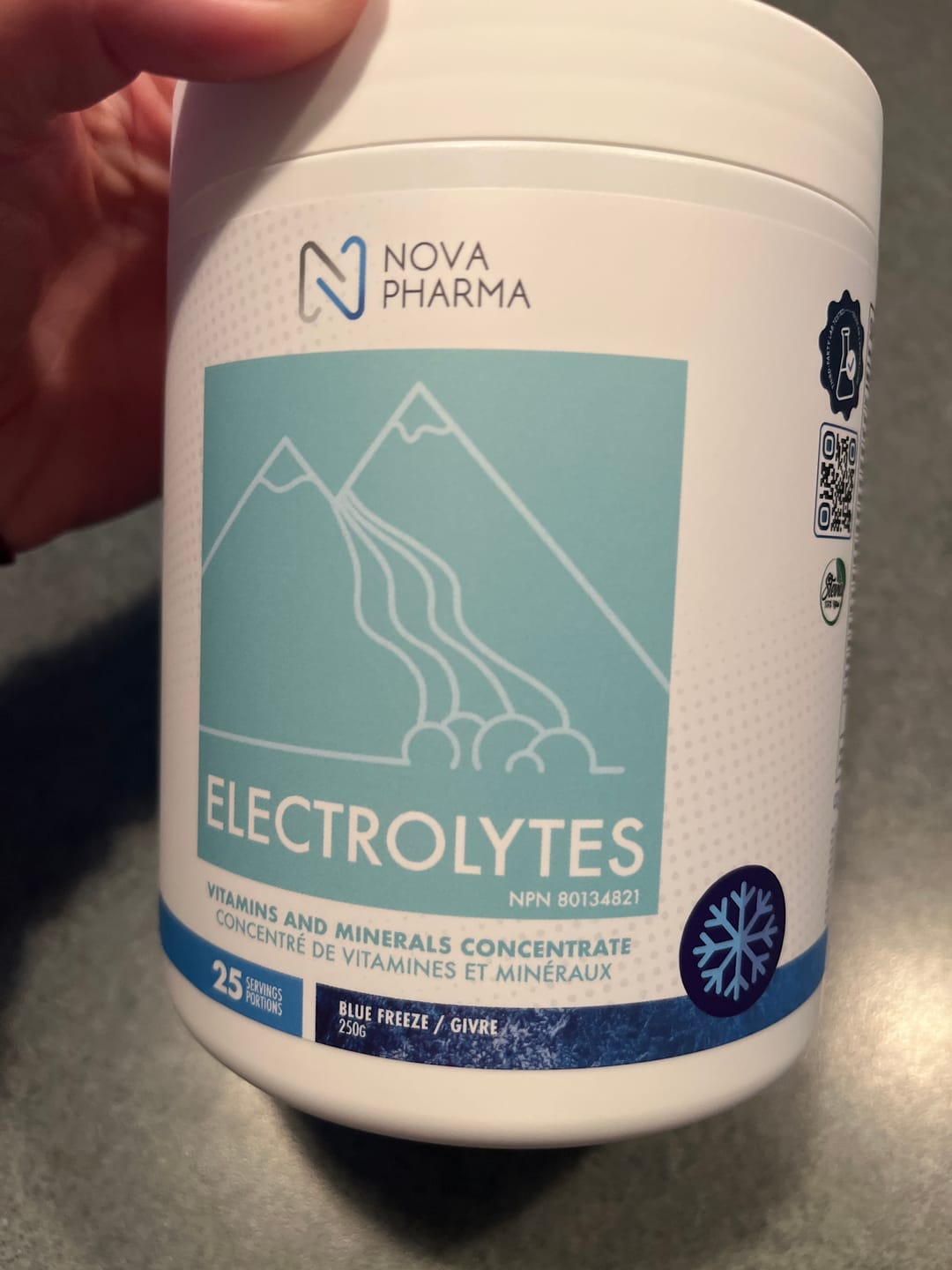 Customer photo review of Nova Pharma - Électrolytes 250g