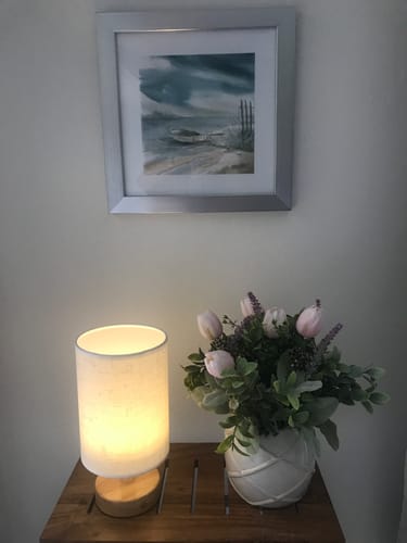 Customer photo review of Nordic Linen Table Lamp