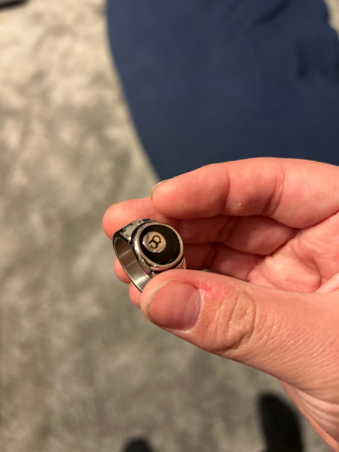 Customer photo review of 8 Ball Pendant