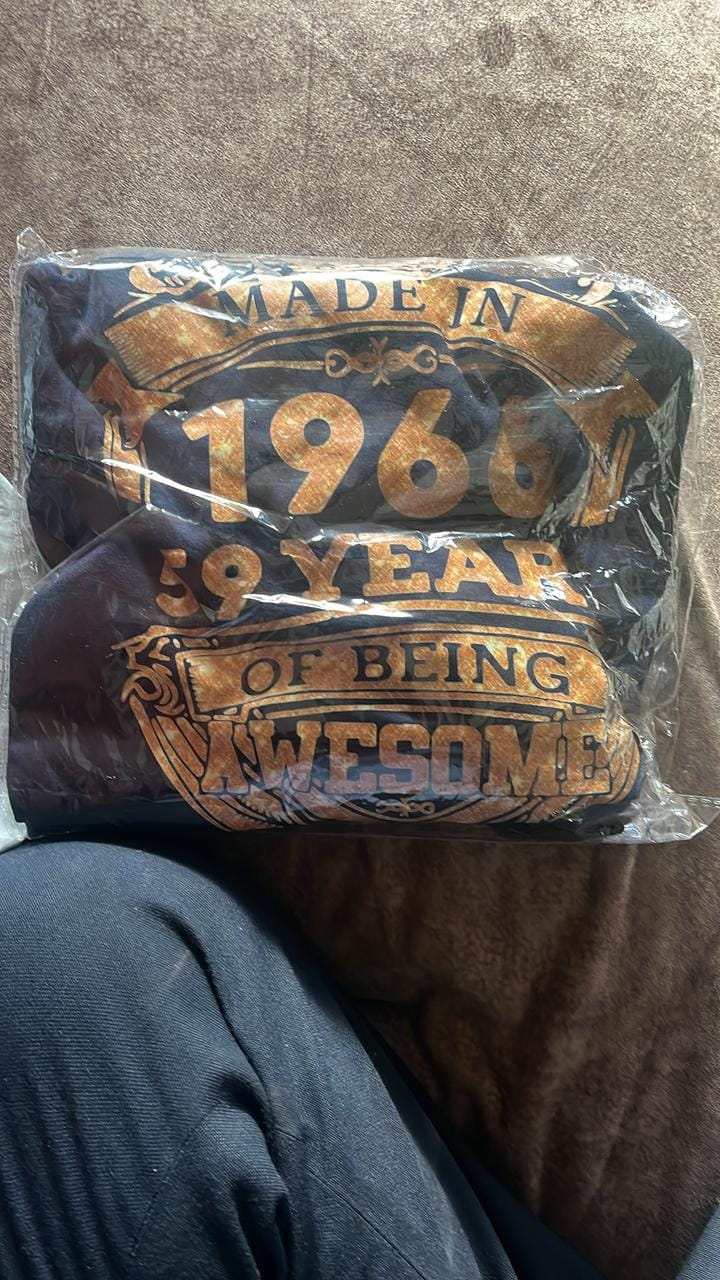 Customer photo review of MADE IN 1966 59 YEARS OF BEING AWESOME PREMIUM QUALITY CLASSIC T-SHIRT