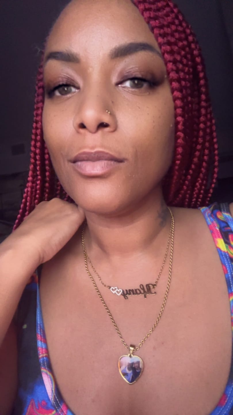 Customer photo review of Kids Iced Hearts Name Necklace