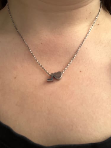 Customer photo review of Halskette mit kleinem Herz und einem Buchstaben