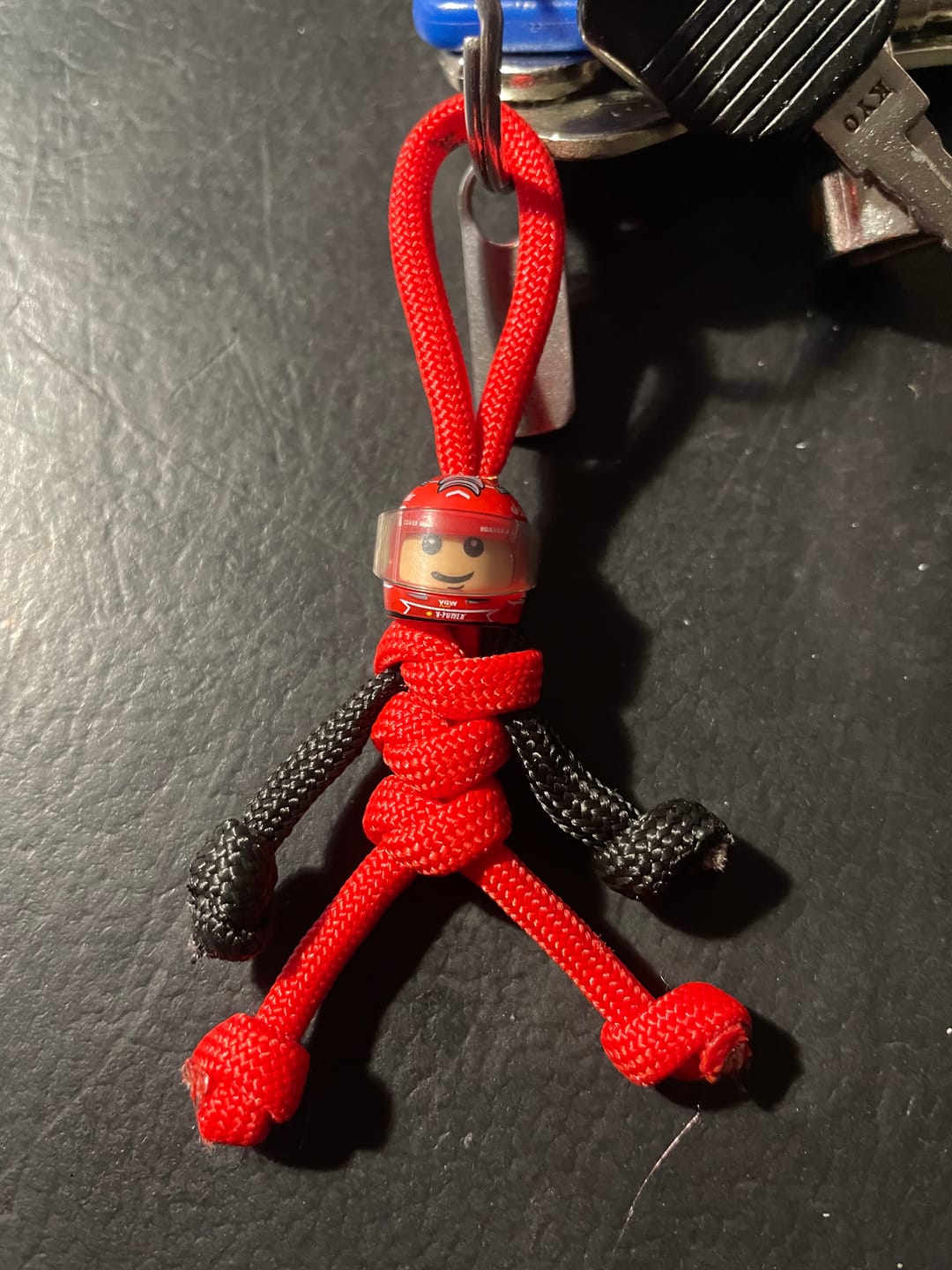 Customer photo review of Limited Edition Charles Lerclerc Racing Paracord Buddy Keychain