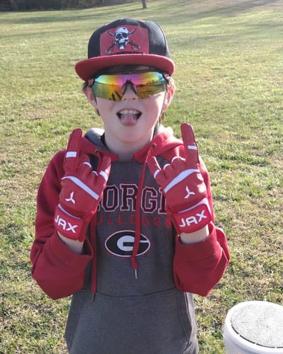 Customer photo review of Jax Batting Gloves | Cherry Red | Pro Cuff