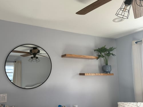 Customer photo review of Rustic Floating Shelves