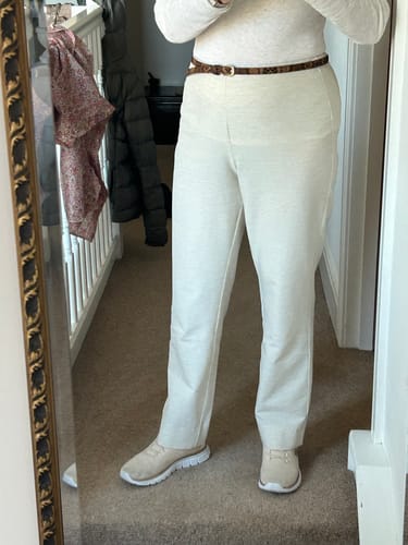 Customer photo review of Mottled Linen Blend Bengaline Fabric