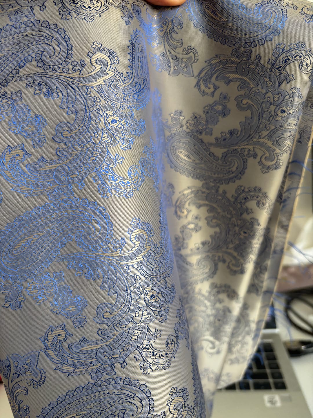 Customer photo review of Paisley Jacquard Lining Fabric