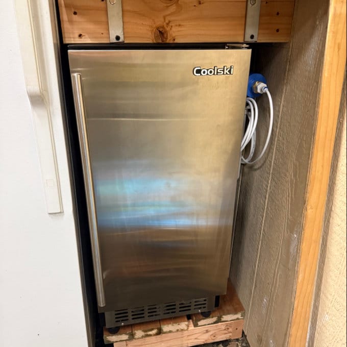 Customer photo review of Coolski Commercial Under Counter Ice Maker Machine, Stainless Steel Built-in Freestanding Ice Maker, 80 LBS/Day