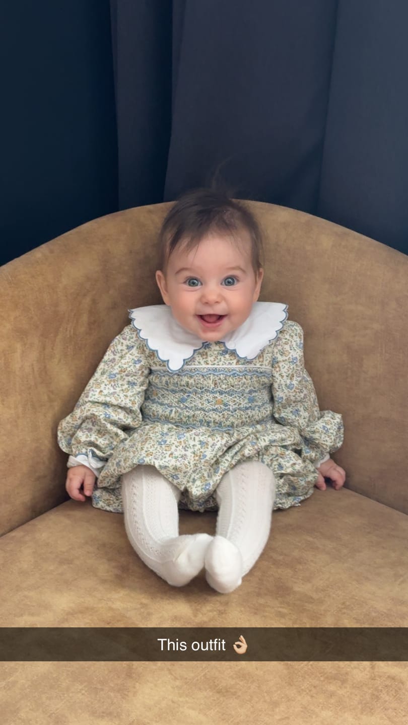 Customer photo review of Eve Handsmocked Romper
