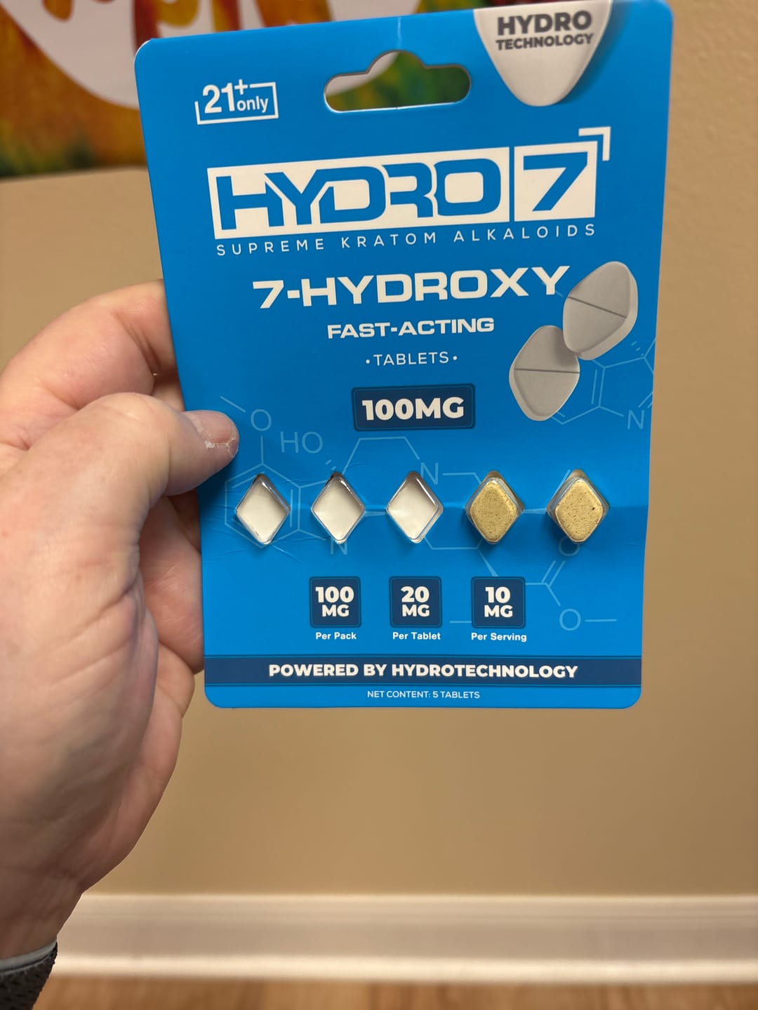 Customer photo review of 7-Hydroxy Tablets - 20MG (5 Count)
