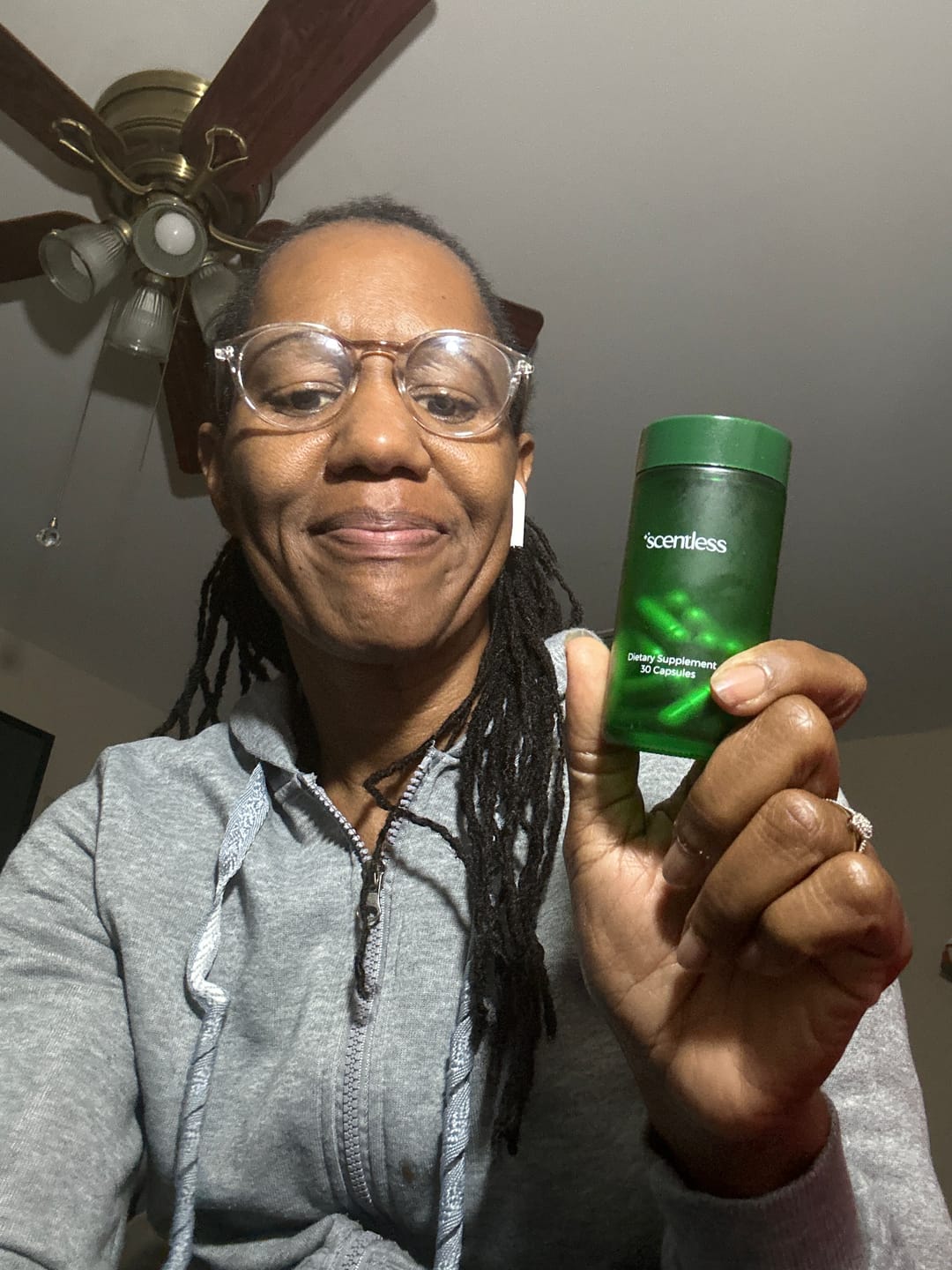 Customer photo review of Scentless Deodorant Supplement