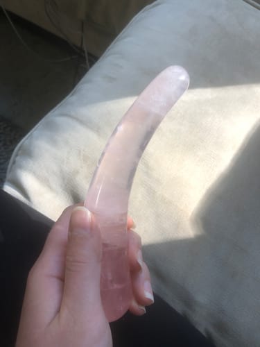 Customer photo review of Rose Quartz Pleasure Wand - Curve (LIMITED EDITION)