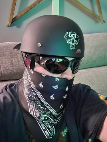 Customer photo review of Baseball Cap STYLE DOT Motorcycle Helmet