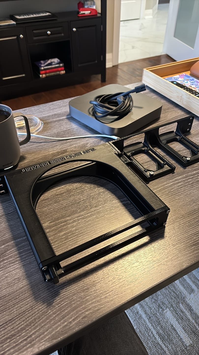 Customer photo review of Rack mount for Apple Mac Mini (Modular)