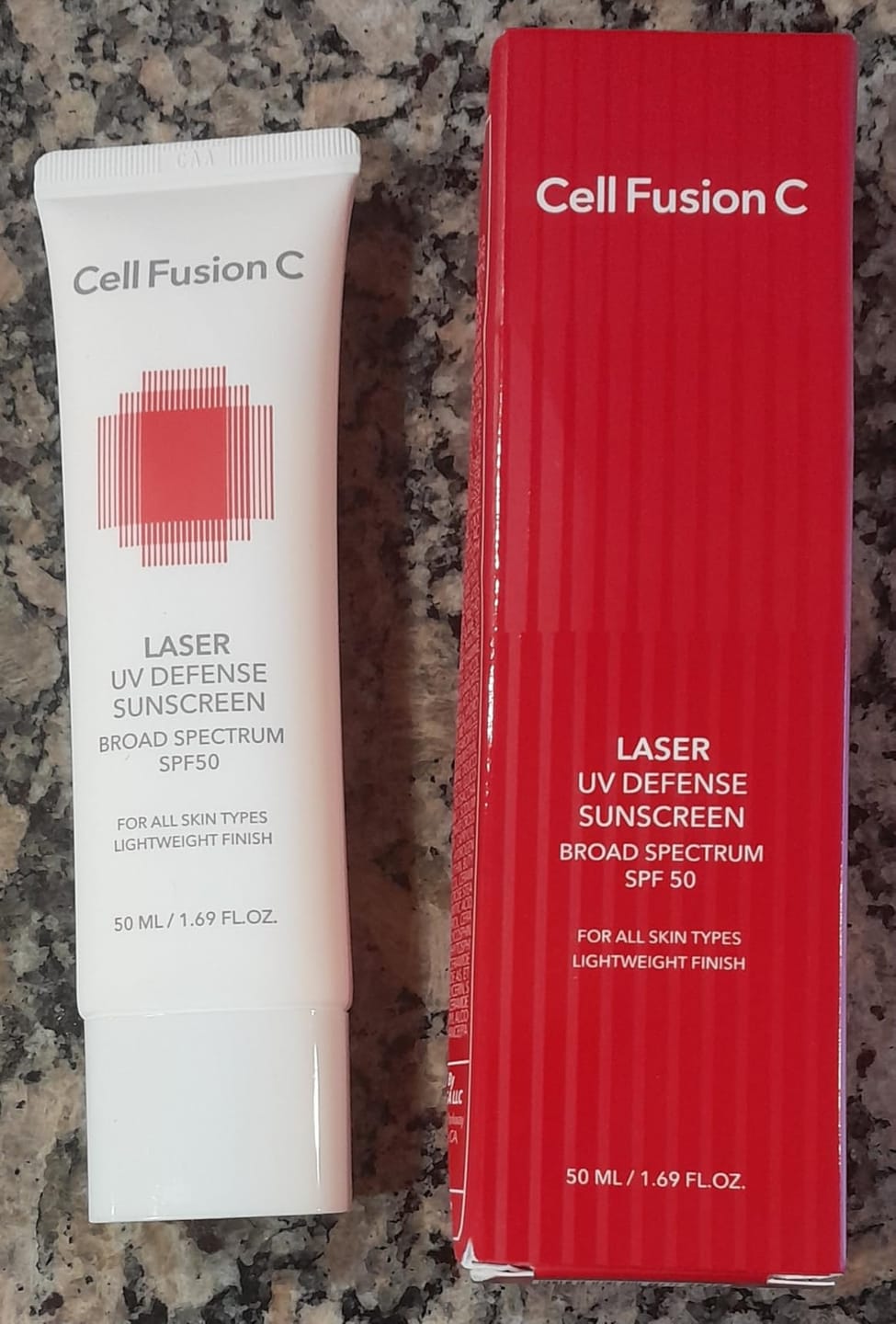Customer photo review of [Cell Fusion C] Laser UV Defense Sunscreen OTC 50ml