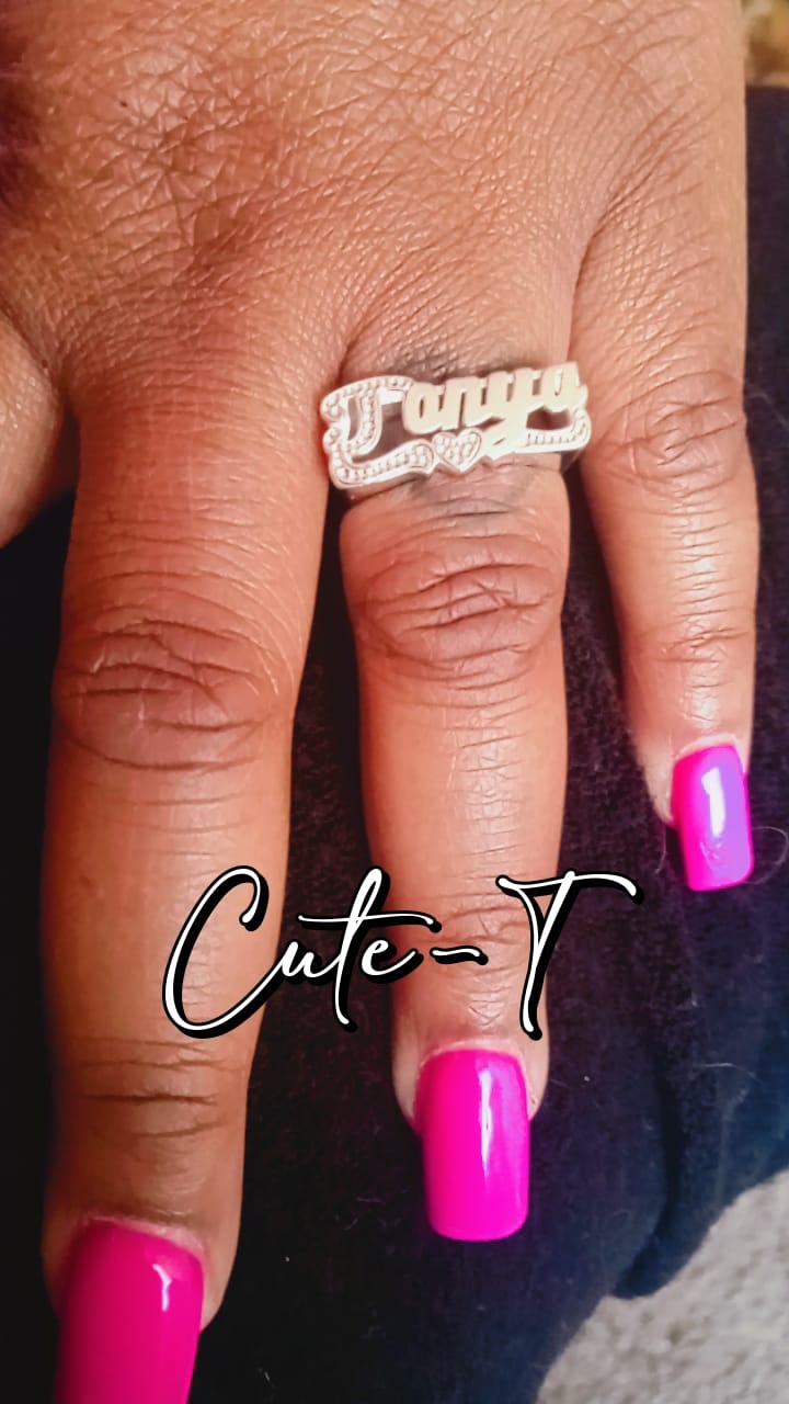 Customer photo review of Personalized Name Ring - Custom Name Ring