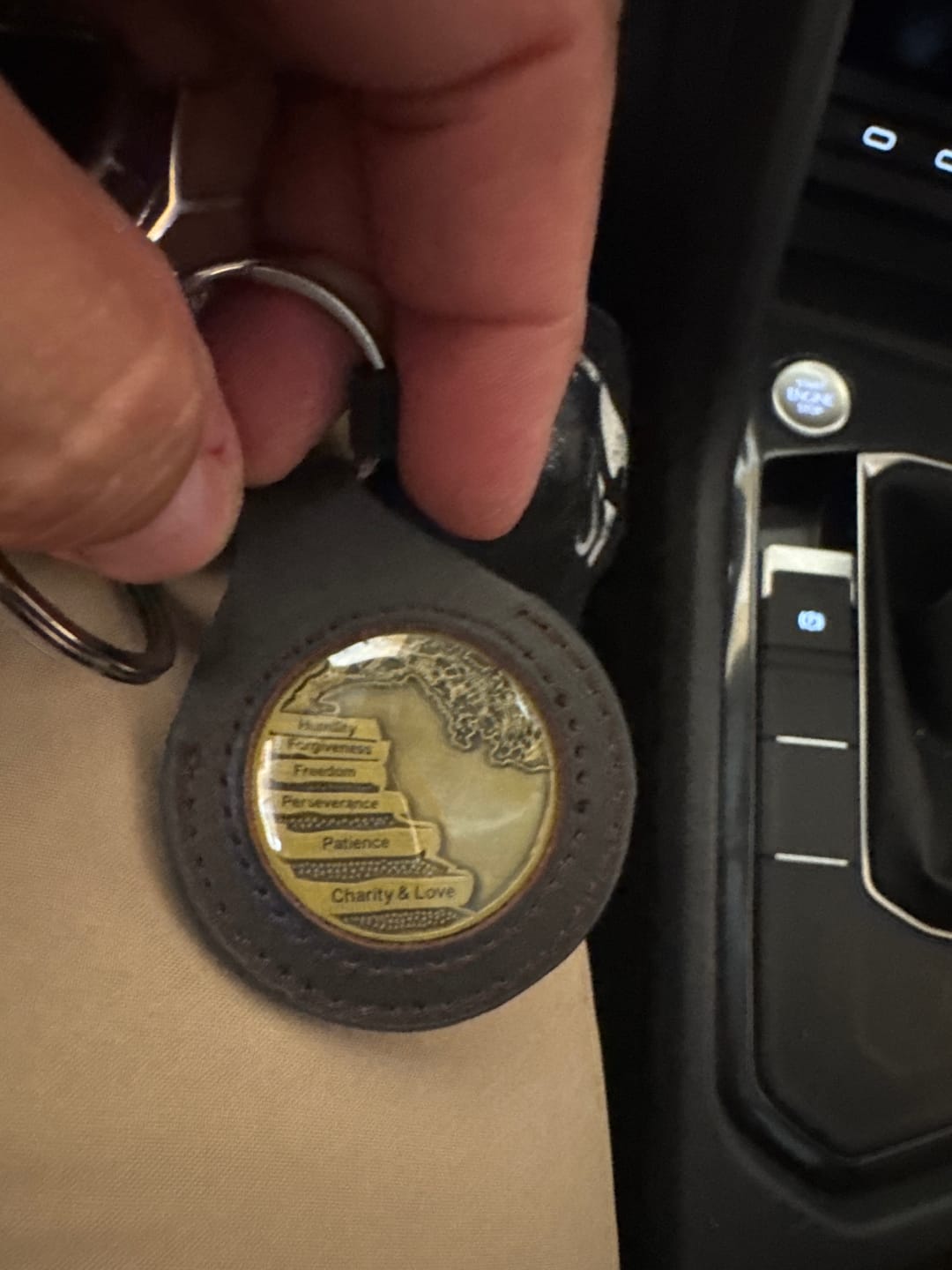 Customer photo review of Wisdom Tree 12 Steps/Principles AA Bronze Recovery Medallion