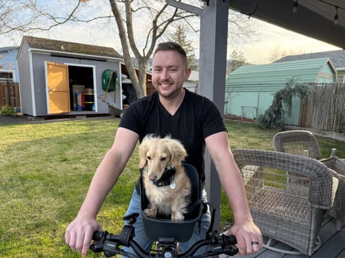 Customer photo review of Kvisp Dog Bike Carrier
