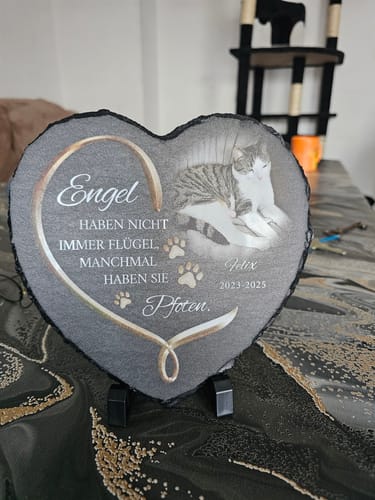 Stephanie K. review of Engel haben Pfoten - Individuelles Schieferherz image 1 out of 1