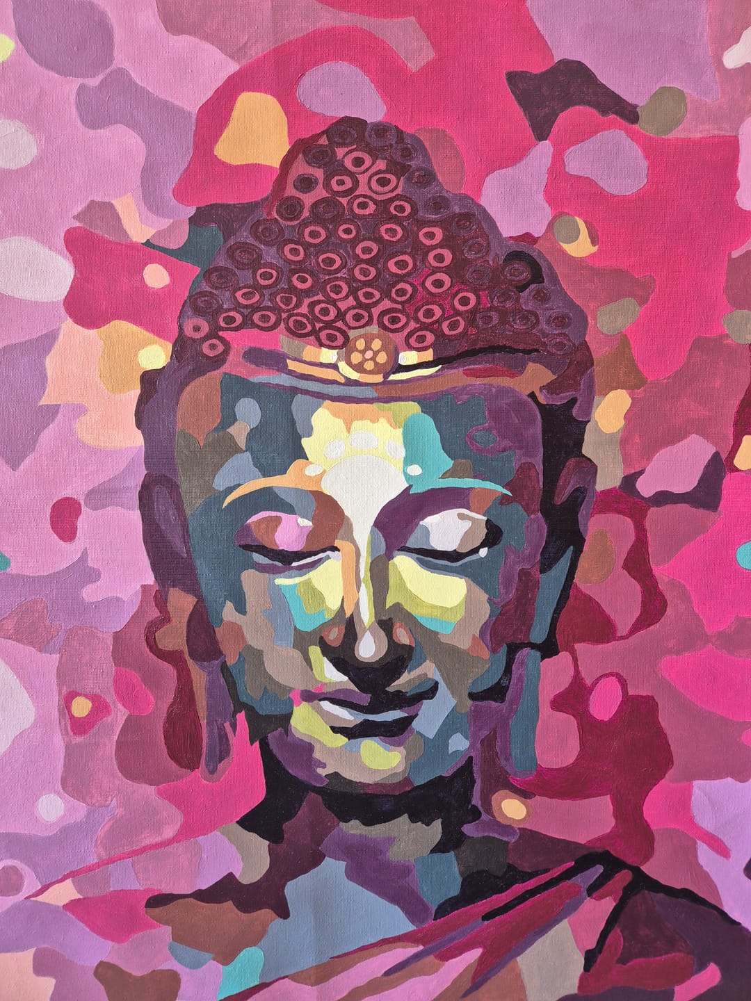 Customer photo review of Malen nach Zahlen - Der pinke Buddha