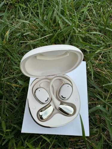 Customer photo review of AI Translator Earbuds