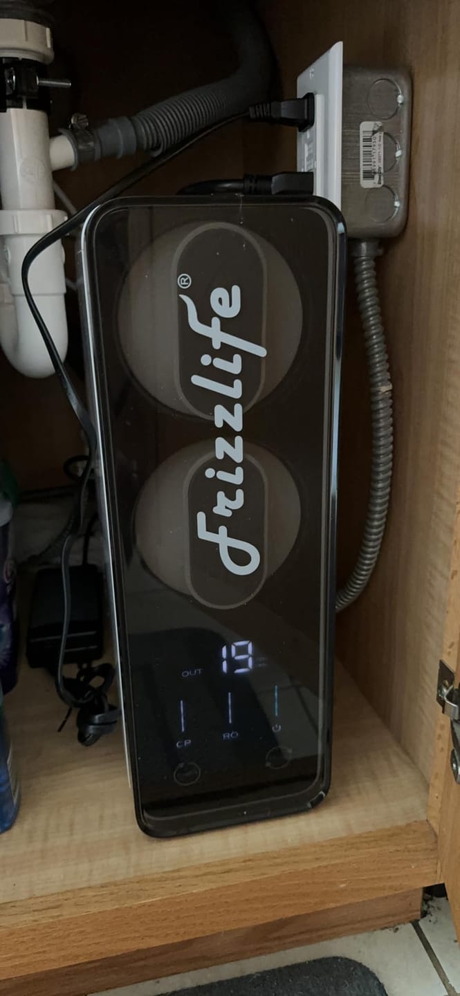 Customer photo review of Frizzlife 600 GPD Tankless Reverse Osmosis Water System With Alkaline & Remineralization, PD600-TAM3