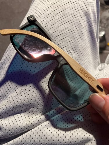 Customer photo review of 80Eighty® Polarized Bamboo Sunglasses - Red