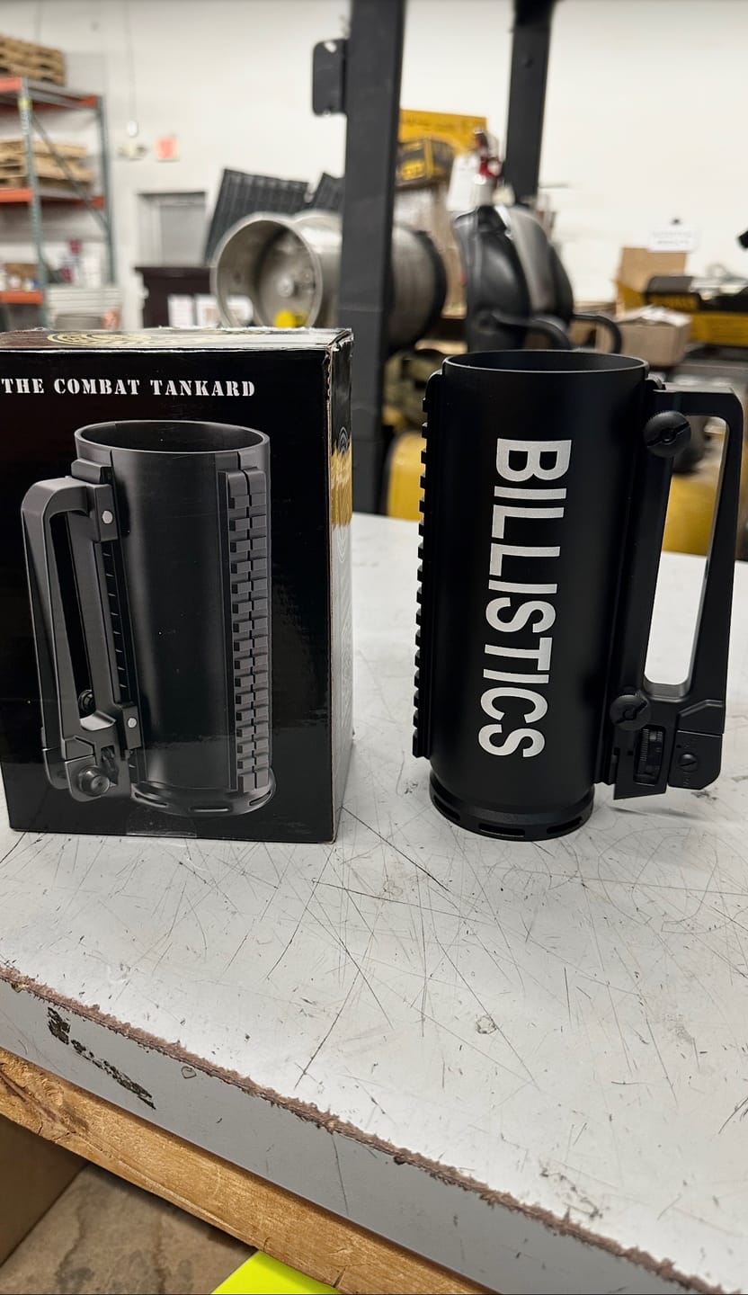 Customer photo review of The Combat Tankard - AR15 M4 Tactical 16 Ounce Beer Mug