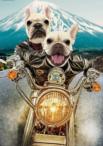 Customer photo review of 肖像画　2匹以上 オーダーメイド ペット似顔絵