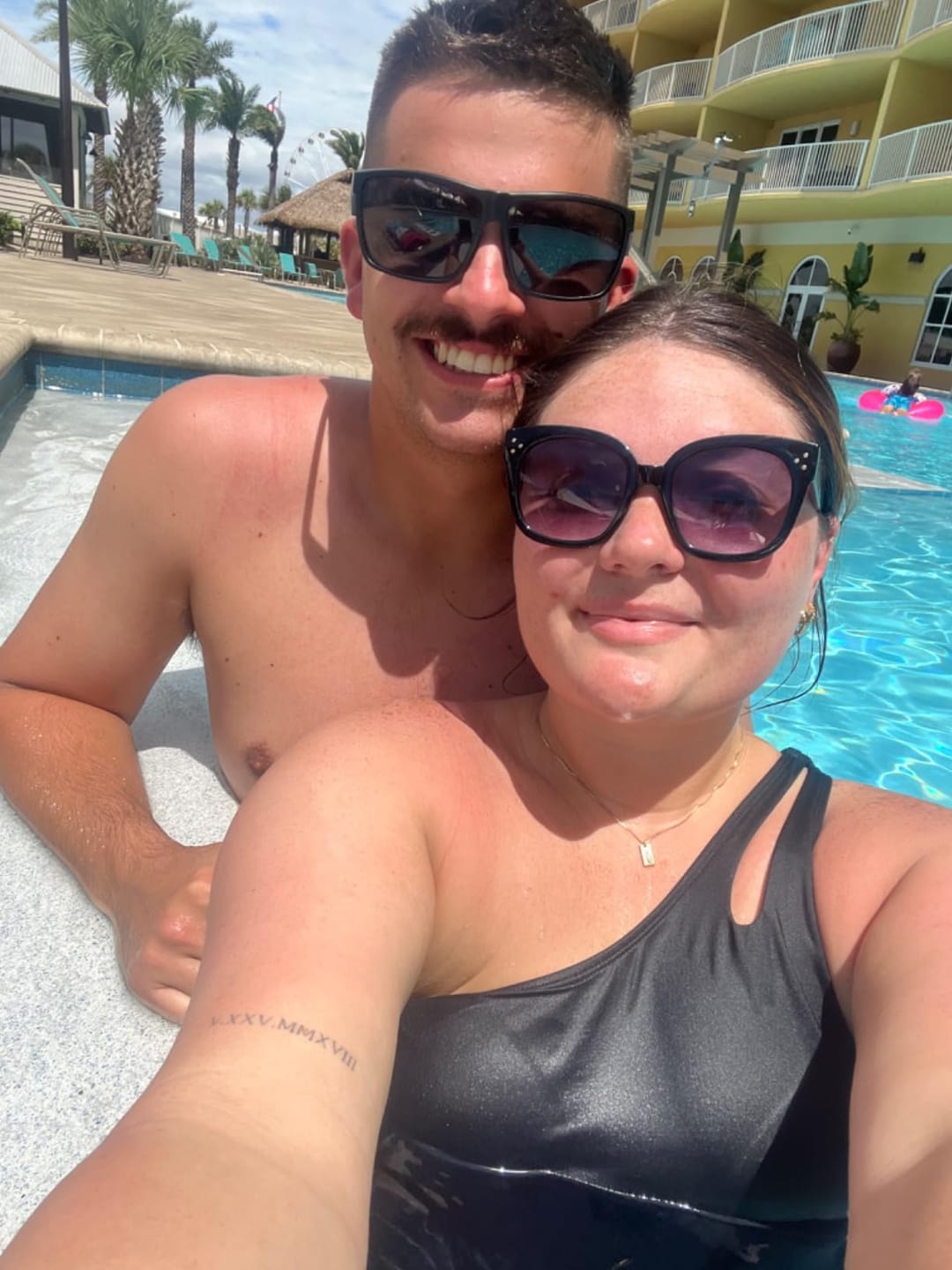 Customer photo review of Emoswimsuit - One Shoulder One Piece Swimsuit for Women Tummy Control Bathing Suits