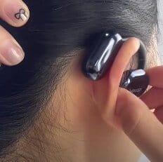 Customer photo review of AI Translator Earbuds
