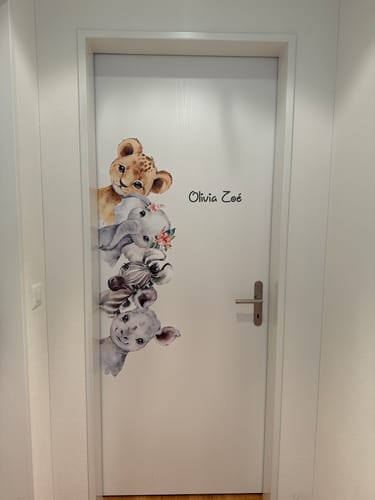 Customer photo review of Türaufkleber Baby animals