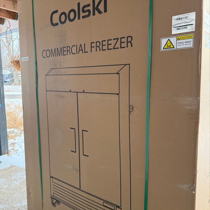 Customer photo review of Coolski 54’’ W Commercial Freezer 49 Cu.Ft Stainless Steel Reach-in Freezer