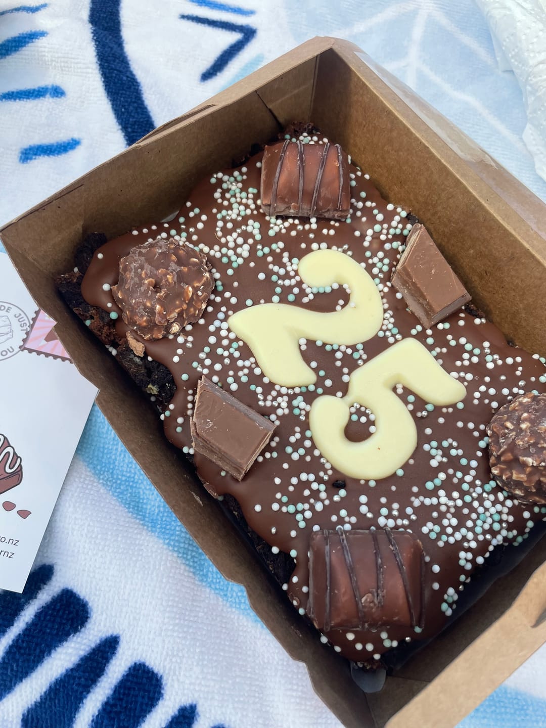 Customer photo review of Mini birthday brownie