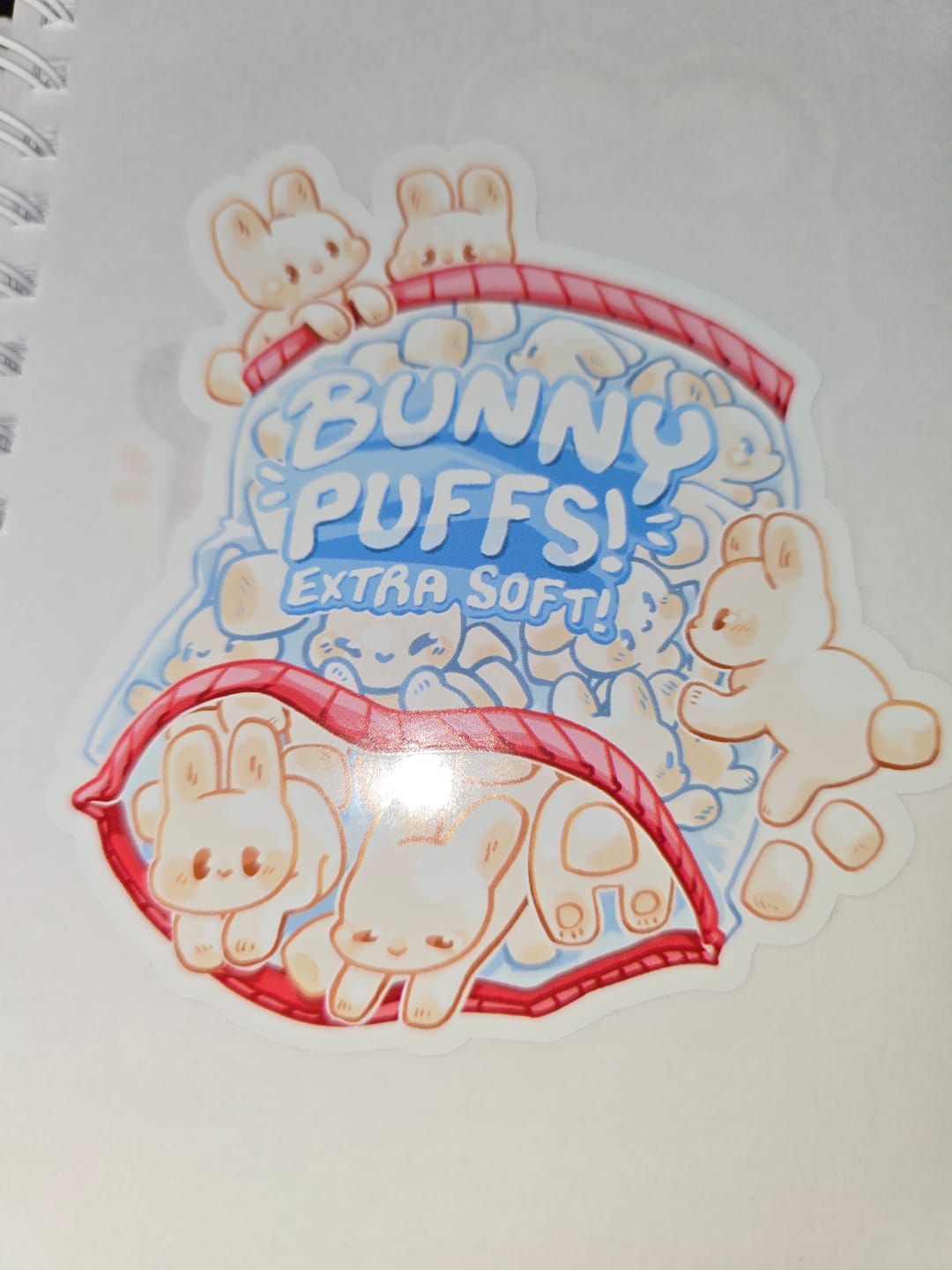 Customer photo review of Marshmallow Bunnies Stickers