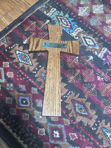 Customer photo review of 15x8" Flared Cross Acrylic Router Template