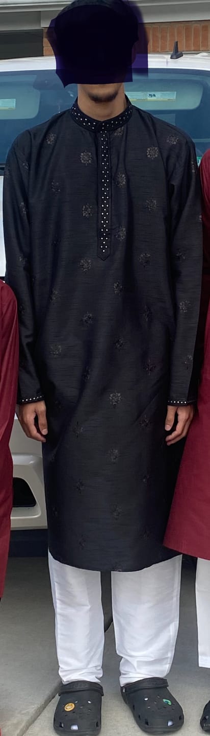 Customer photo review of Black Fancy Kurta Pajama