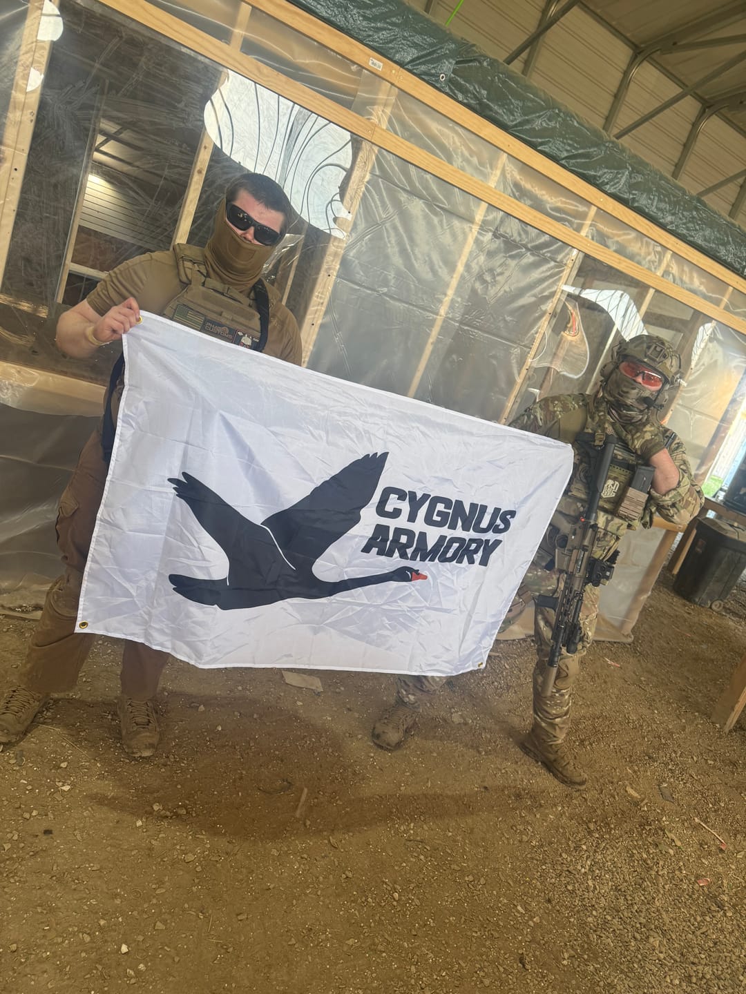 Customer photo review of Cygnus Armory - Nylon Flag